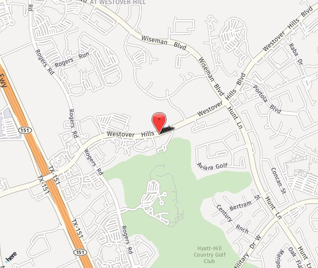 Location Map: 9730 Westover Hills Blvd. San Antonio, TX 78251